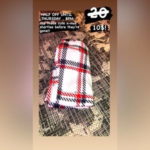 These cute christmas shorties are sized S but will fit mediums.